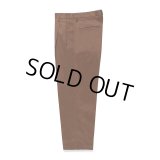 WACKO MARIA/DOUBLE PLEATED CHINO TROUSERS（BROWN）［ツータックチノトラウザース-24春夏］