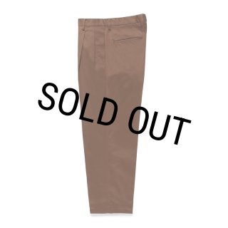 WACKO MARIA/DOUBLE PLEATED CHINO TROUSERS（BROWN）［ツータックチノ