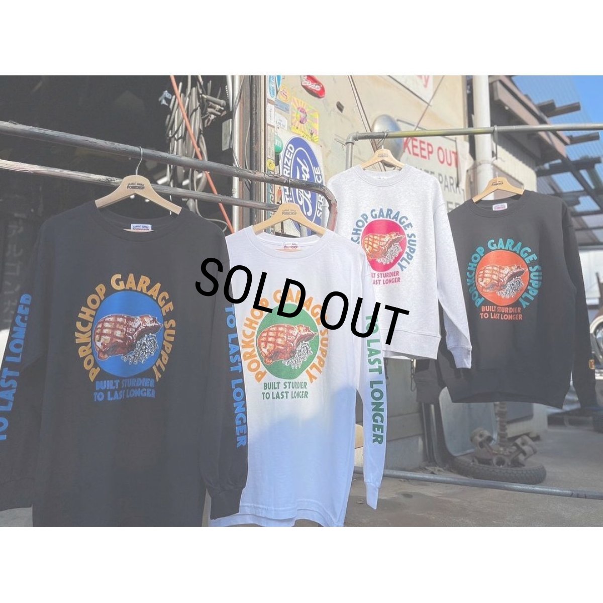 画像6: PORKCHOP/PC＆SCREW L/S TEE（WHITE）［プリント長袖T-24春夏］ (6)