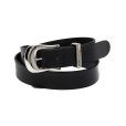 画像1: CALEE/LEATHER PLANE BELT（BLACK）［レザープレーンベルト-23秋冬］ (1)