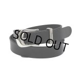 CALEE/LEATHER PLANE BELT（BLACK）［レザープレーンベルト-23秋冬］