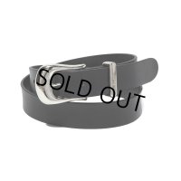 CALEE/LEATHER PLANE BELT（BLACK）［レザープレーンベルト-23秋冬］