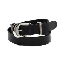 画像1: CALEE/LEATHER PLANE BELT（BLACK）［レザープレーンベルト-23秋冬］ (1)