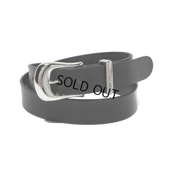 画像1: CALEE/LEATHER PLANE BELT（BLACK）［レザープレーンベルト-23秋冬］
