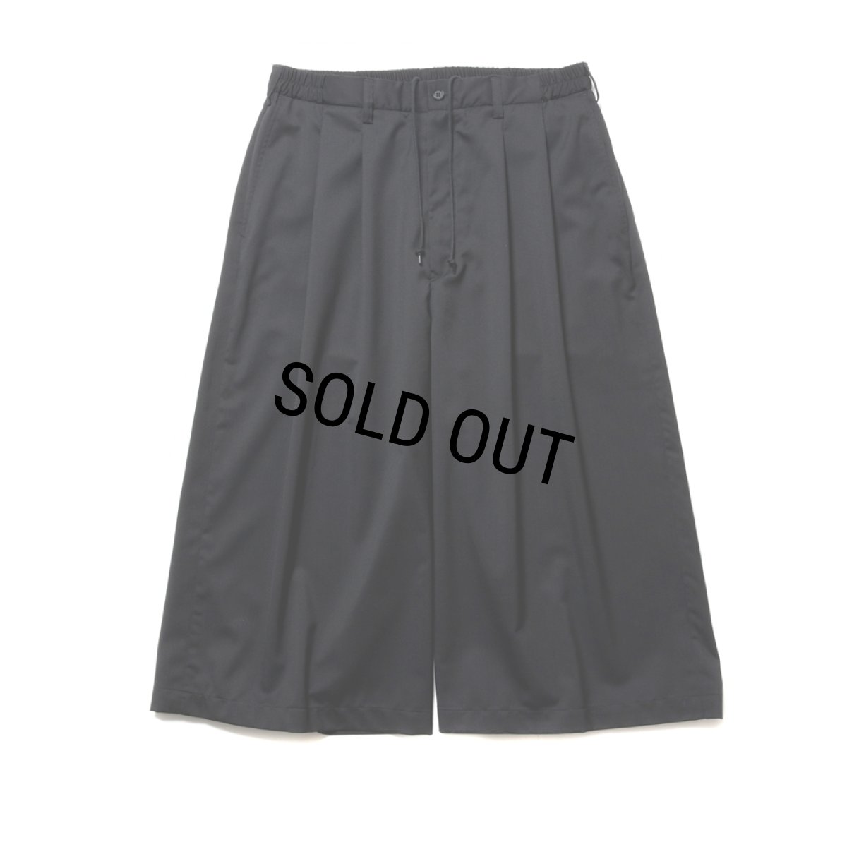 画像1: COOTIE PRODUCTIONS/Combat Wool Twill Shin Cut Wide Easy Trousers（Black）［シンカットワイドイージートラウザース-24春夏］ (1)