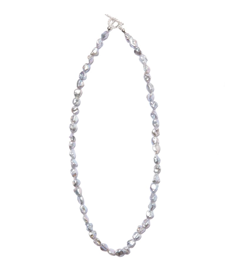 画像1: COOTIE PRODUCTIONS/Distortion Pearl Necklace（Silver）［ディストーションパールネックレス-24春夏］