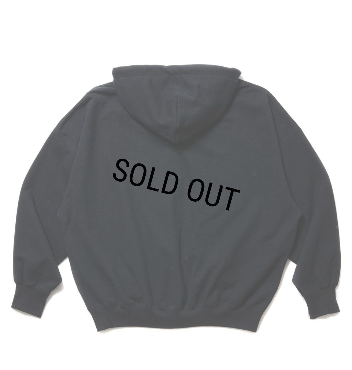 画像2: COOTIE PRODUCTIONS/Open End Yarn Plain Sweat Hoodie（Black）［ジップアップフーディー-24春夏］ (2)