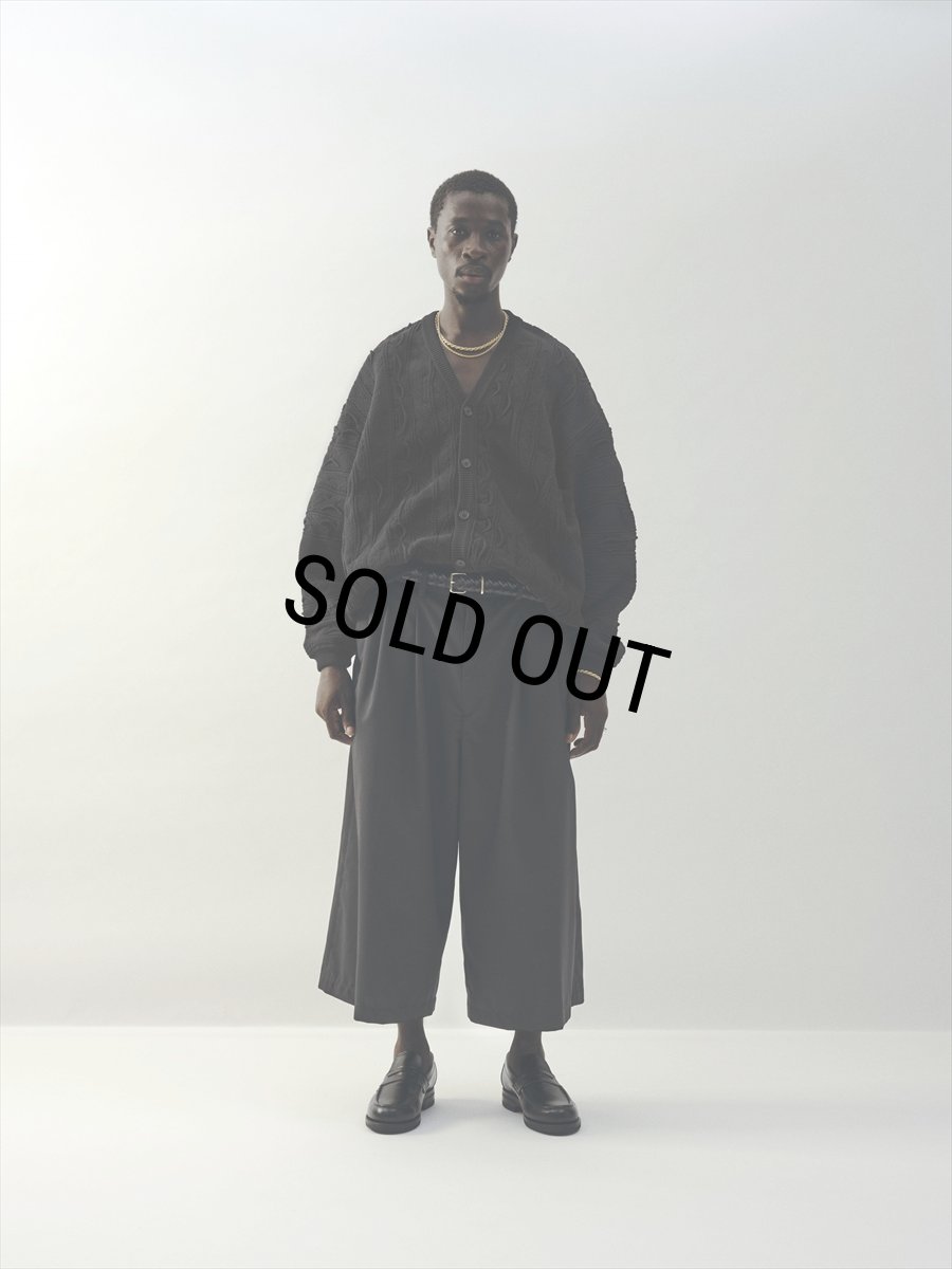 画像4: COOTIE PRODUCTIONS/Combat Wool Twill Shin Cut Wide Easy Trousers（Black）［シンカットワイドイージートラウザース-24春夏］ (4)