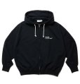 画像1: COOTIE PRODUCTIONS/Open End Yarn Plain Sweat Hoodie（Black）［ジップアップフーディー-24春夏］ (1)