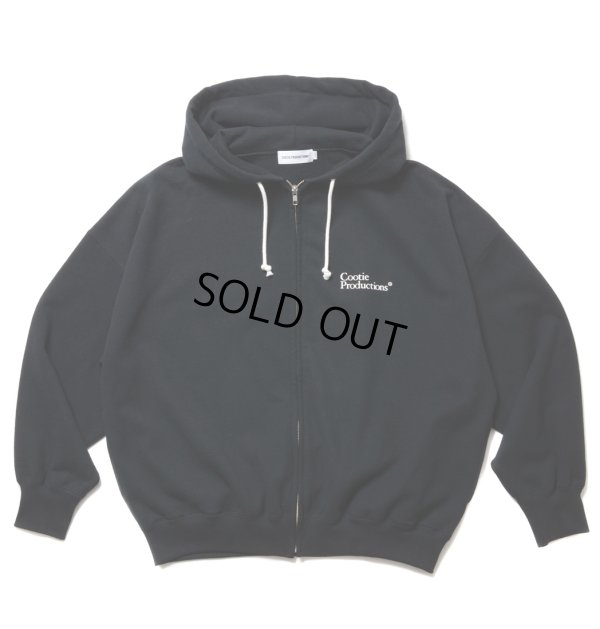 画像1: COOTIE PRODUCTIONS/Open End Yarn Plain Sweat Hoodie（Black）［ジップアップフーディー-24春夏］