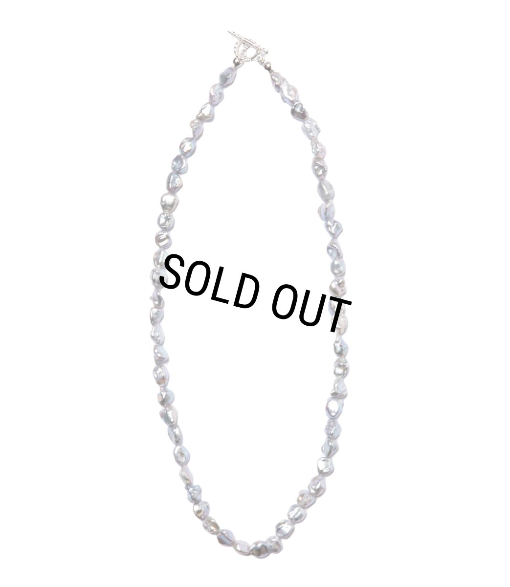 画像1: COOTIE PRODUCTIONS/Distortion Pearl Necklace（Silver）［ディストーションパールネックレス-24春夏］ (1)