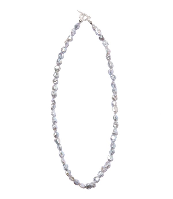 画像1: COOTIE PRODUCTIONS/Distortion Pearl Necklace（Silver）［ディストーションパールネックレス-24春夏］