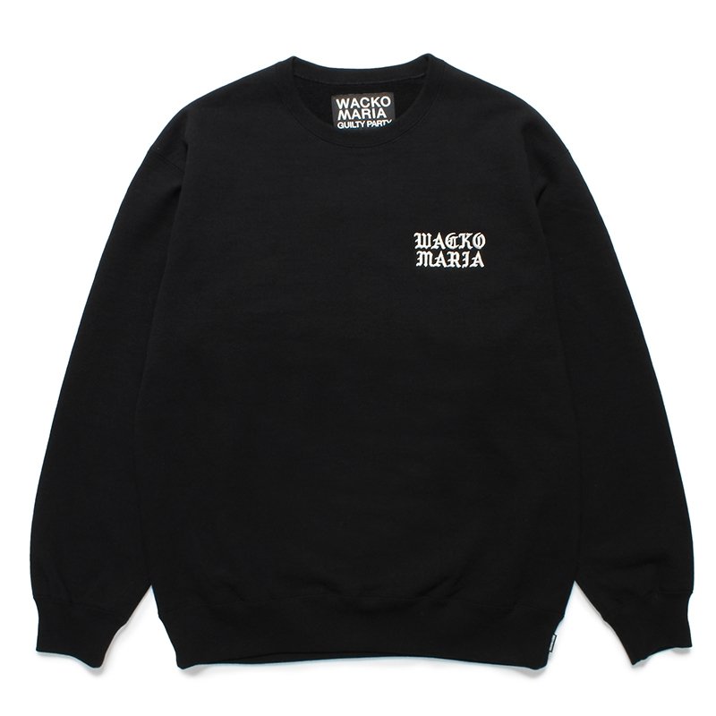 画像1: WACKO MARIA/HEAVY WEIGHT CREW NECK SWEAT SHIRT（BLACK）［クルーネックスウェット-24春夏］