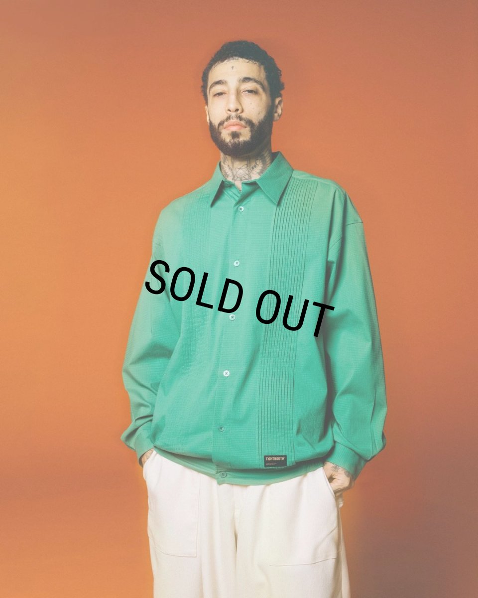 画像2: TIGHTBOOTH/PLEATS SHIRT JKT（Charcoal）［プリーツシャツJKT-24春夏］ (2)