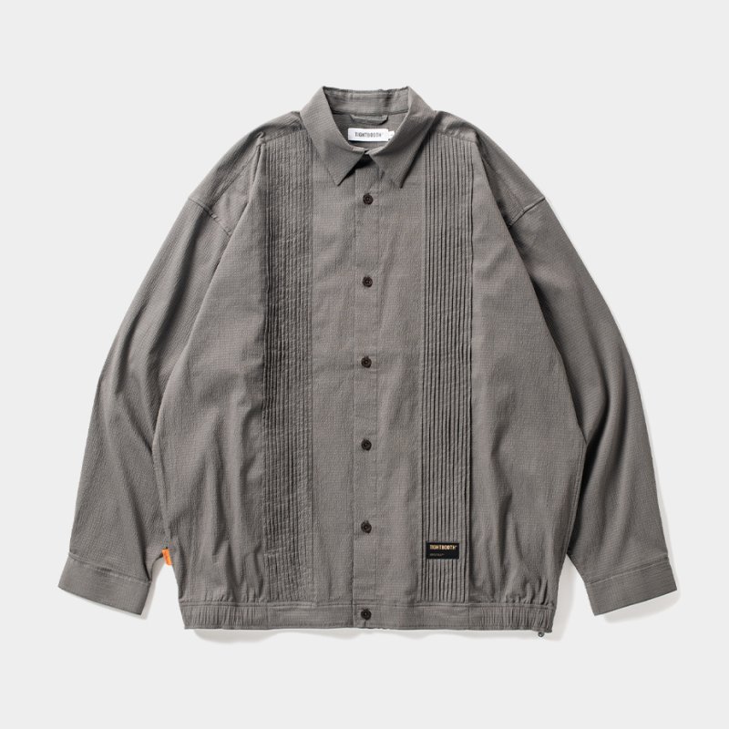 画像1: TIGHTBOOTH/PLEATS SHIRT JKT（Charcoal）［プリーツシャツJKT-24春夏］