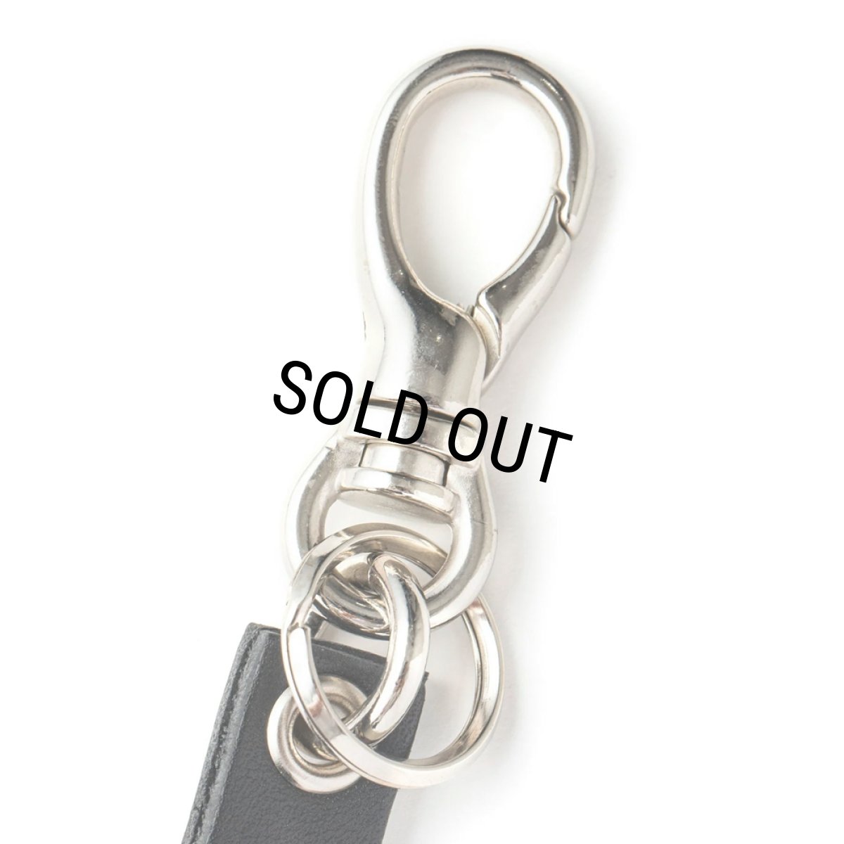 画像2: CALEE/STUDS LEATHER ASSORT KEY RING ＜TYPE II＞ A（BLACK/A）［スタッズレザーキーリング-24春夏］ (2)