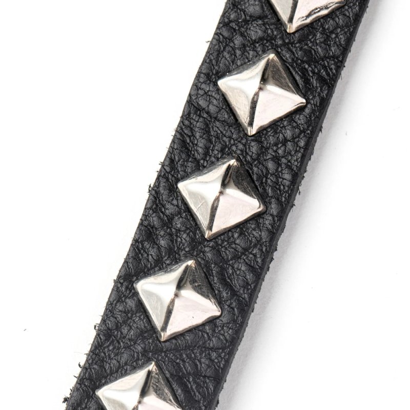 画像2: CALEE/STUDS LEATHER ASSORT KEY RING ＜TYPE II＞ B（BLACK/B）［スタッズレザーキーリング-24春夏］