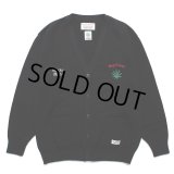 WACKO MARIA/HIGH TIMES / CLASSIC KNIT CARDIGAN（BLACK）［クラシックニットカーディガン-24春夏］