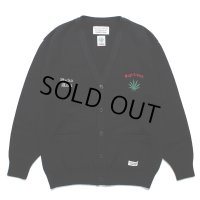 WACKO MARIA/HIGH TIMES / CLASSIC KNIT CARDIGAN（BLACK）［クラシックニットカーディガン-24春夏］