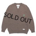 WACKO MARIA/HIGH TIMES / CLASSIC KNIT CARDIGAN（BROWN）［クラシックニットカーディガン-24春夏］