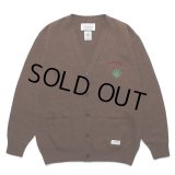 WACKO MARIA/HIGH TIMES / CLASSIC KNIT CARDIGAN（BROWN）［クラシックニットカーディガン-24春夏］