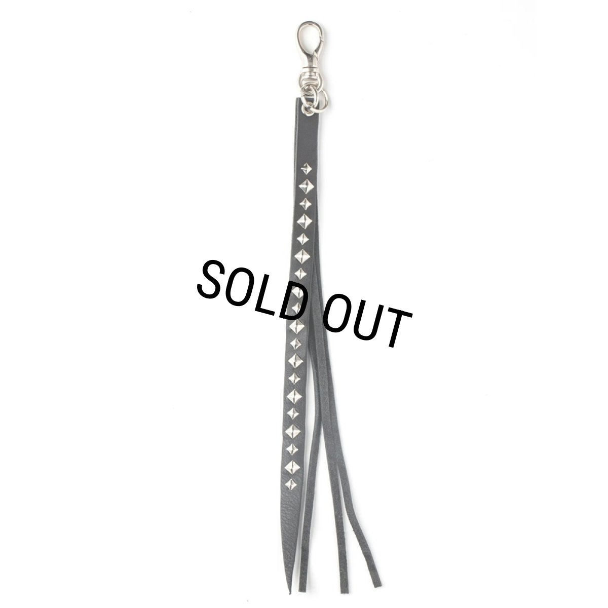 画像1: CALEE/STUDS LEATHER ASSORT KEY RING ＜TYPE II＞ A（BLACK/A）［スタッズレザーキーリング-24春夏］ (1)