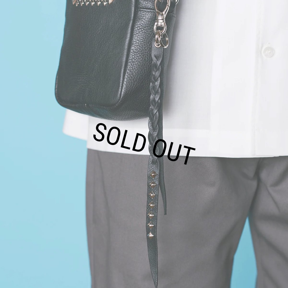 画像5: CALEE/STUDS LEATHER ASSORT KEY RING ＜TYPE II＞ B（BLACK/B）［スタッズレザーキーリング-24春夏］ (5)