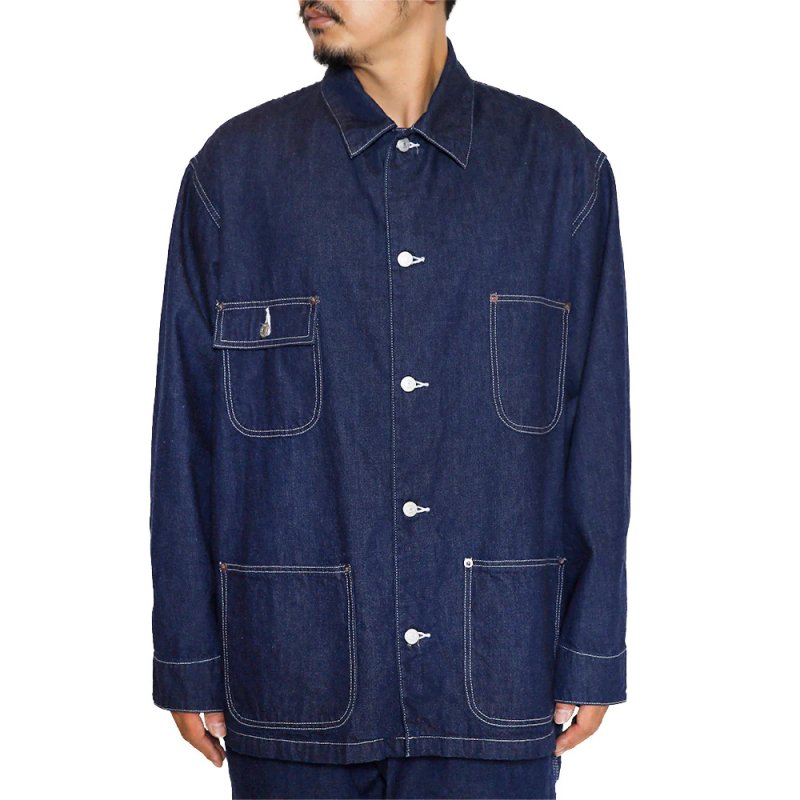 画像3: CALEE/9.5OZ DENIM COVERALL（INDIGO BLUE）［デニムカバーオール-24春夏］