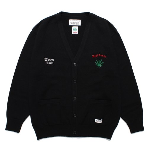 他の写真1: WACKO MARIA/HIGH TIMES / CLASSIC KNIT CARDIGAN（BLACK）［クラシックニットカーディガン-24春夏］