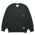 WACKO MARIA/HIGH TIMES / CLASSIC KNIT SWEATER（GREEN）［クラシックニットセーター-24春夏］