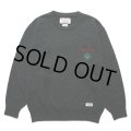 WACKO MARIA/HIGH TIMES / CLASSIC KNIT SWEATER（GREEN）［クラシックニットセーター-24春夏］