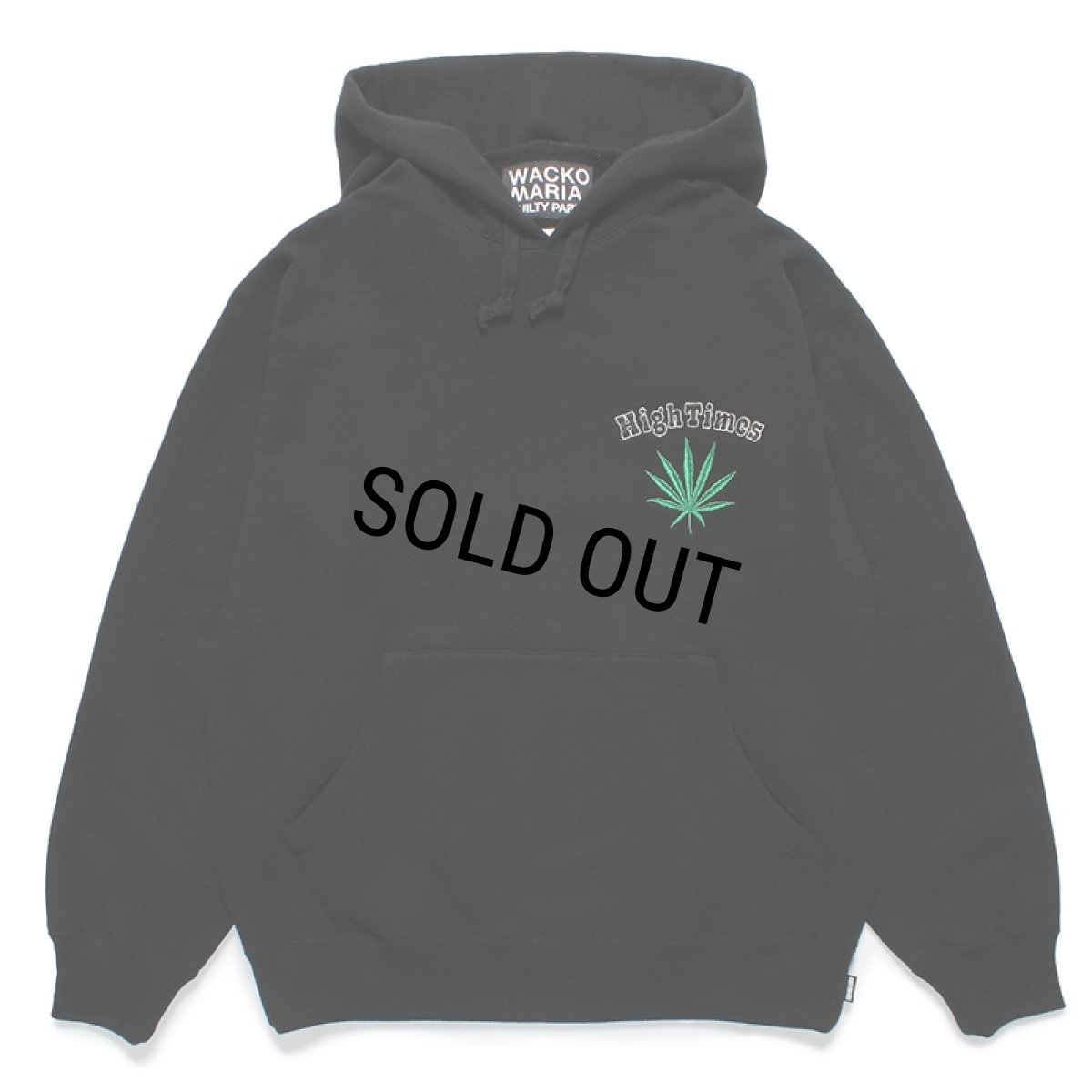 画像1: WACKO MARIA/HIGH TIMES / HEAVY WEIGHT HOODED SWEAT SHIRT（BLACK）［プルオーバーパーカー-24春夏］ (1)