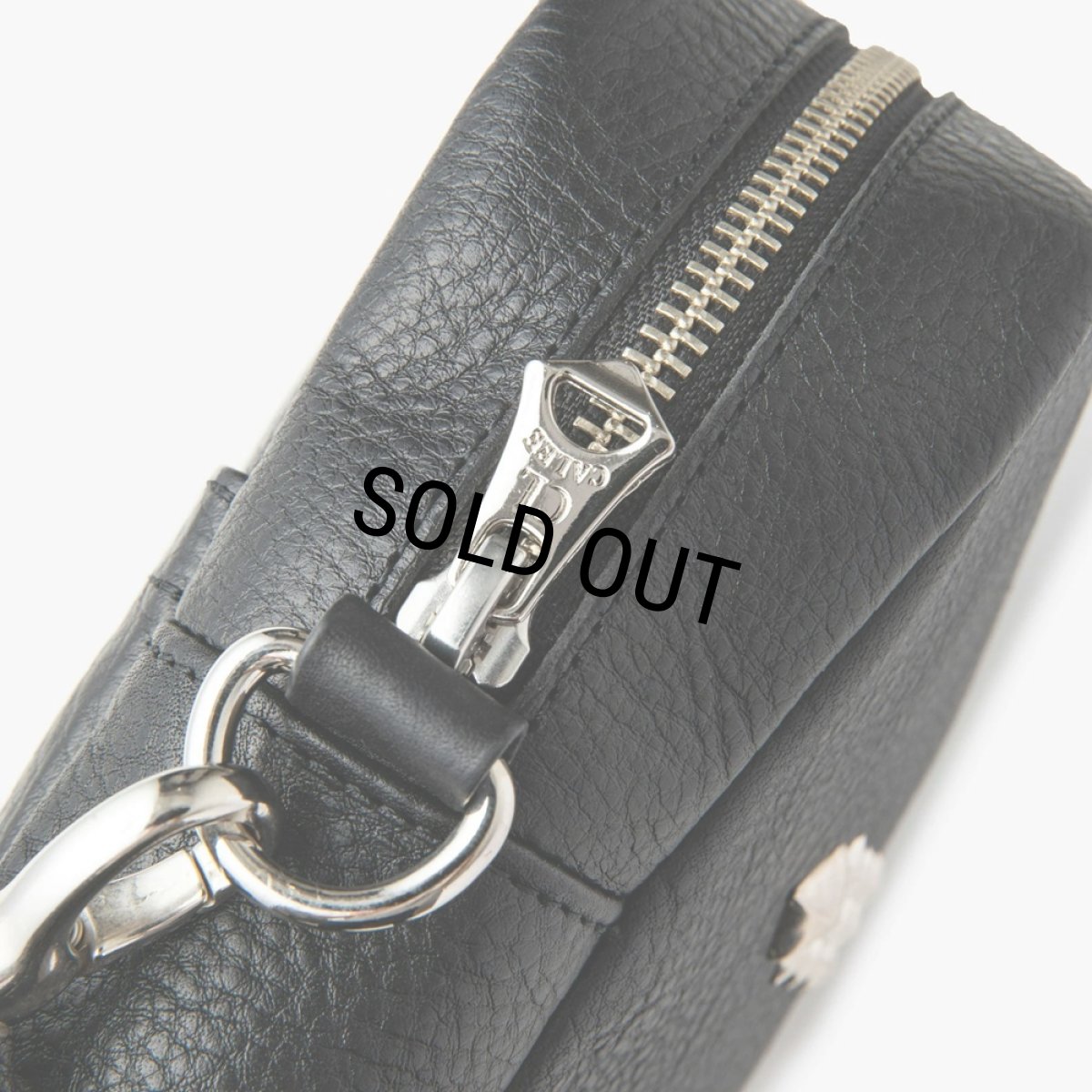 画像4: CALEE/STUDS LEATHER SHOULDER POUCH ＜TYPE A＞（BLACK）［スタッズレザーショルダーポーチ-24春夏］ (4)