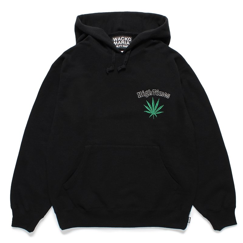 画像1: WACKO MARIA/HIGH TIMES / HEAVY WEIGHT HOODED SWEAT SHIRT（BLACK）［プルオーバーパーカー-24春夏］