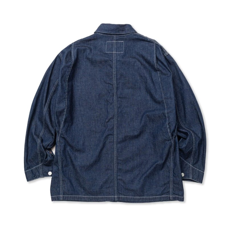 画像2: CALEE/9.5OZ DENIM COVERALL（INDIGO BLUE）［デニムカバーオール-24春夏］
