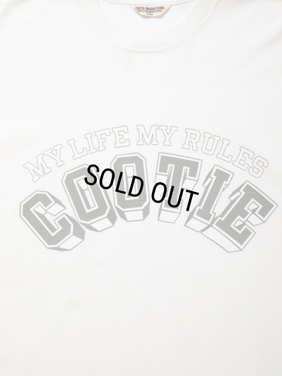 画像2: COOTIE PRODUCTIONS/Open End Yarn Print S/S Tee（White）［プリントT-24春夏］ (2)