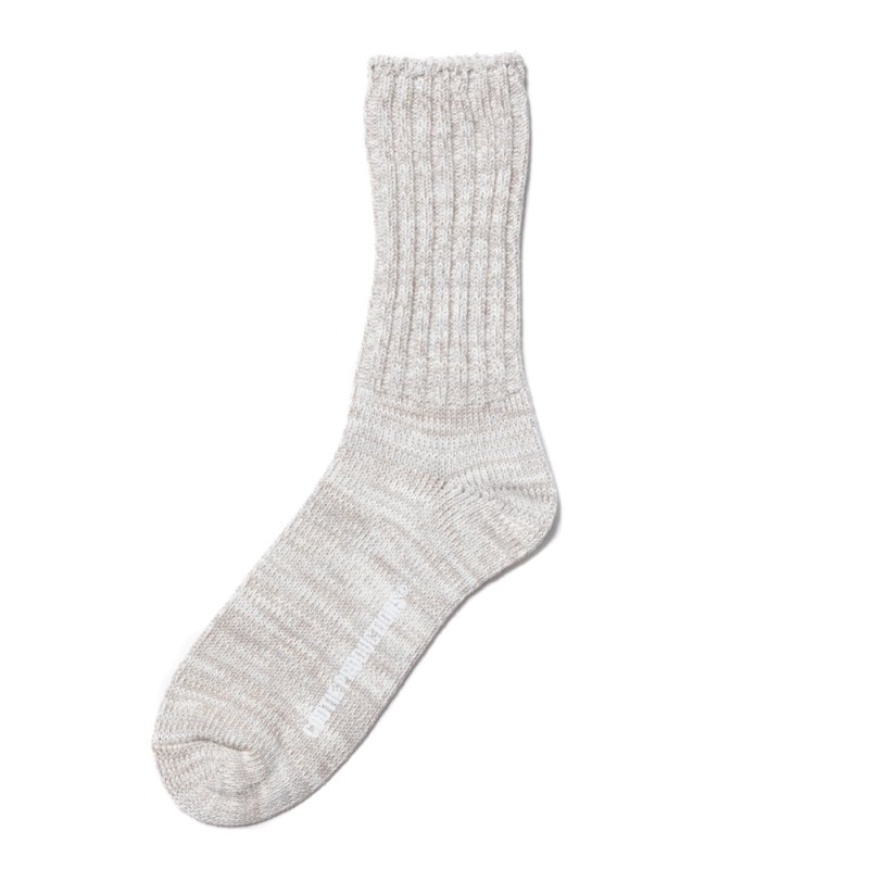 画像1: COOTIE PRODUCTIONS/Raza Lowgauge Socks（White Mix）［ローゲージソックス-24秋冬］