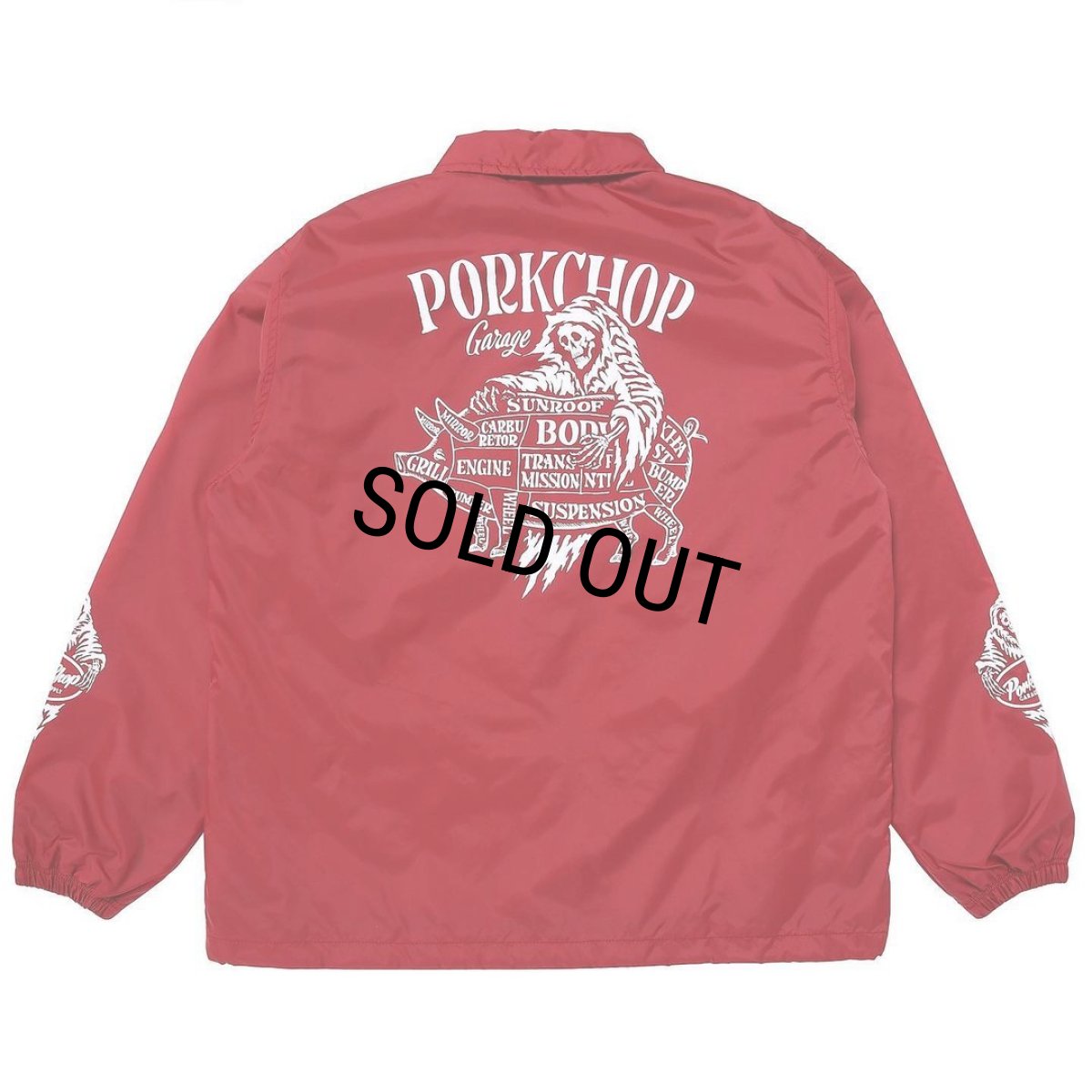 画像2: PORKCHOP/NYLON JKT REAPER P（×MASSES）（RED）［ナイロンJKT-24春夏］ (2)