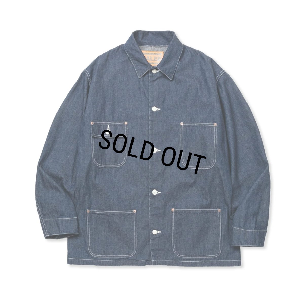 画像1: CALEE/9.5OZ DENIM COVERALL（INDIGO BLUE）［デニムカバーオール-24春夏］ (1)