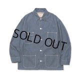 CALEE/9.5OZ DENIM COVERALL（INDIGO BLUE）［デニムカバーオール-24春夏］