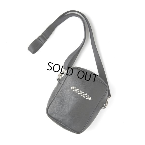 画像1: CALEE/STUDS LEATHER SHOULDER POUCH ＜TYPE A＞（BLACK）［スタッズレザーショルダーポーチ-24春夏］