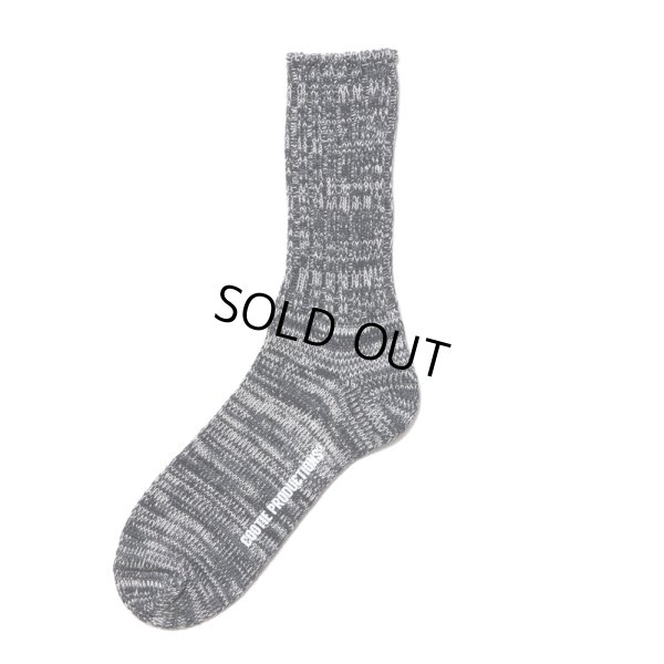 画像1: COOTIE PRODUCTIONS/Raza Lowgauge Socks（Black Mix）［ローゲージソックス-24春夏］