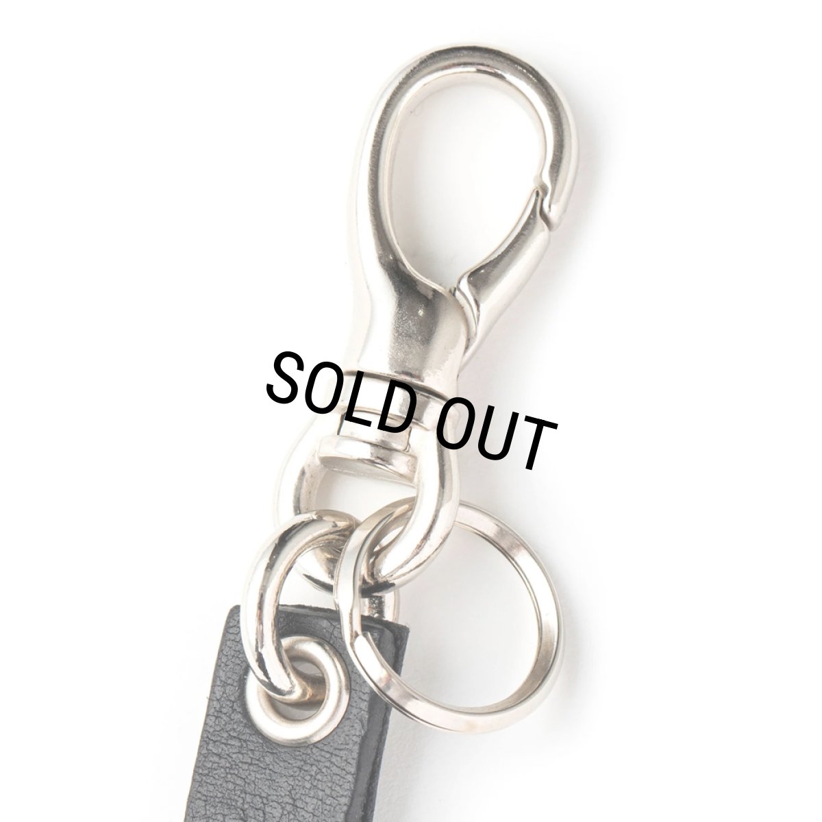 画像2: CALEE/STUDS LEATHER ASSORT KEY RING ＜TYPE II＞ B（BLACK/B）［スタッズレザーキーリング-24春夏］ (2)