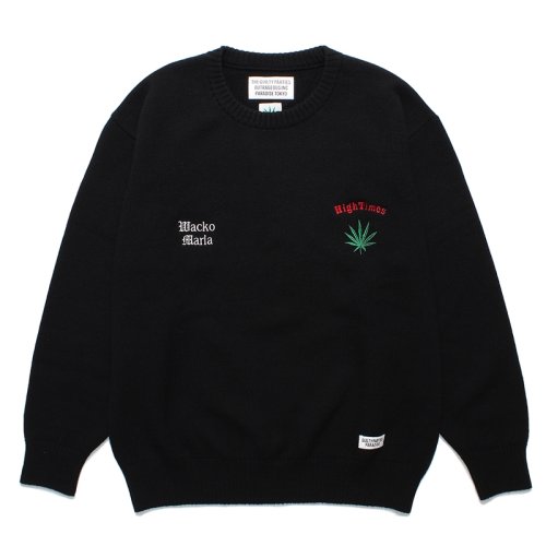 他の写真1: WACKO MARIA/HIGH TIMES / CLASSIC KNIT SWEATER（BLACK）［クラシックニットセーター-24春夏］