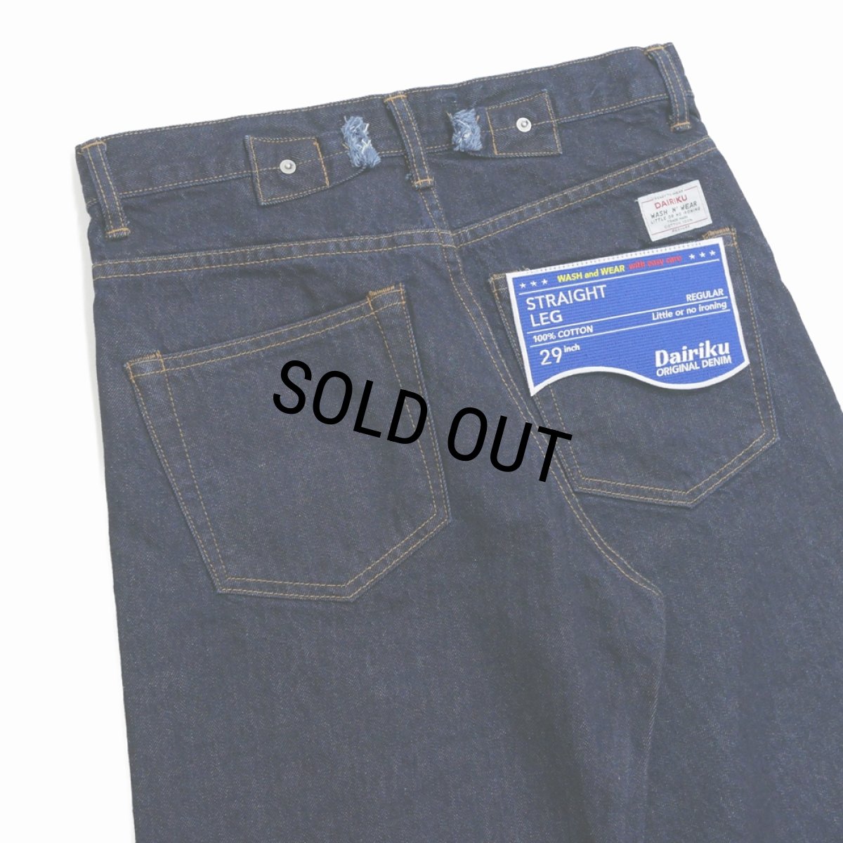 画像5: 【30%OFF】DAIRIKU/"Onewash" Straight Denim Pants（Indigo）［ストレートデニムパンツ-24春夏］ (5)