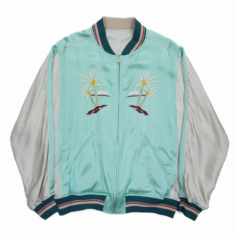 画像1: 【40%OFF】DAIRIKU/"Hawaii" Ska Jumper（Aqua x Silver）［スカジャン-24春夏］