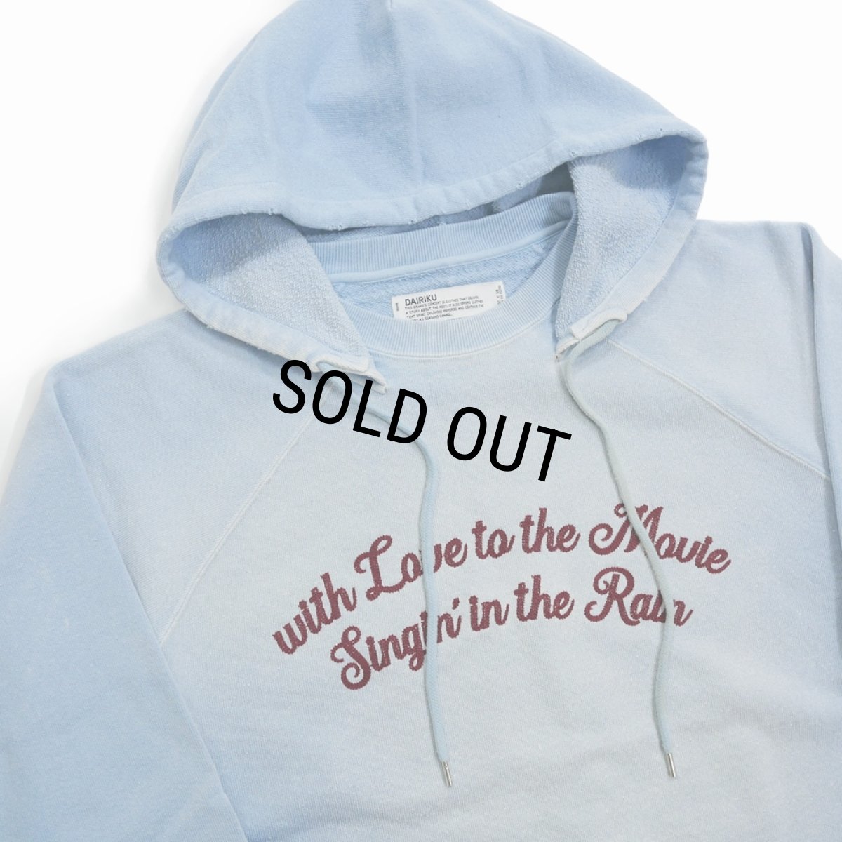 画像4: 【50%OFF】DAIRIKU/"Sunburn" Vintage Pullover Hodie（Sunburn Aqua）［プルオーバーフーディー-24春夏］ (4)
