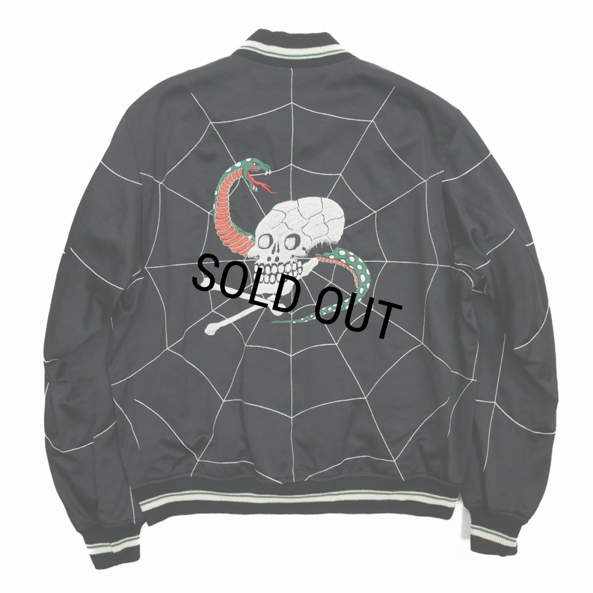 画像2: 【50%OFF】DAIRIKU/"Snake&Skull" Ska Jumper（Black）［スカジャン-24春夏］ (2)