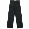 画像1: DAIRIKU/"Onewash" Straight Denim Pants（Black）［ストレートデニムパンツ-24春夏］ (1)