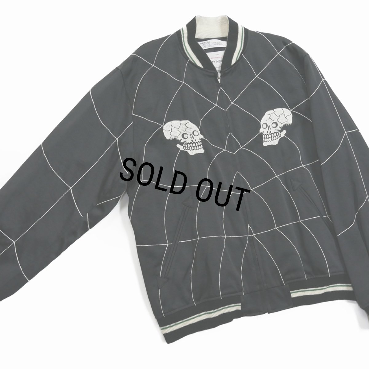 画像3: 【50%OFF】DAIRIKU/"Snake&Skull" Ska Jumper（Black）［スカジャン-24春夏］ (3)